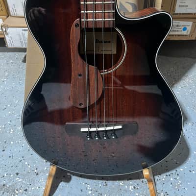 Ibanez AEGB24E AEG Acoustic-electric Bass Guitar - Mahogany Sunburst High Gloss image 3