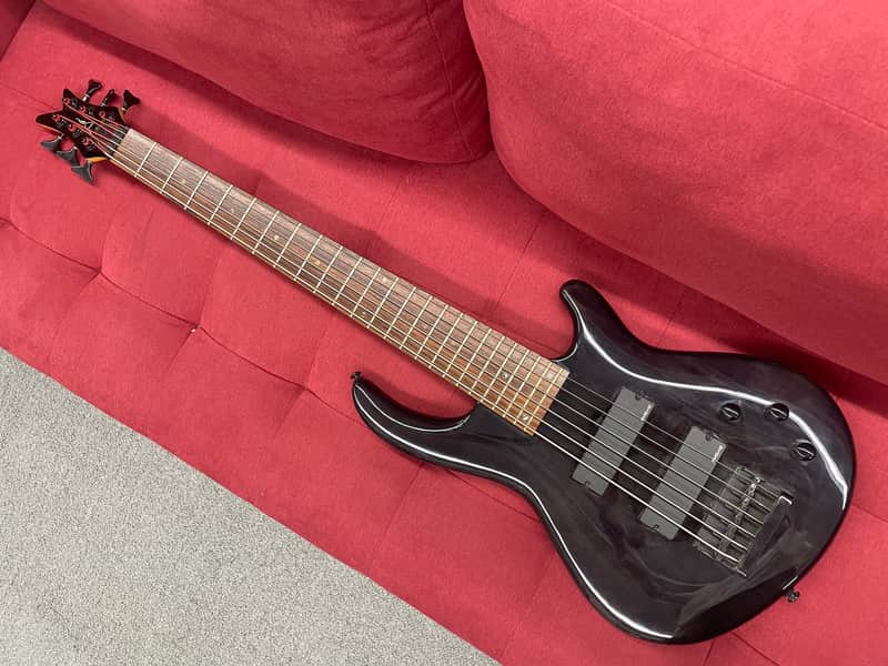 Dean Edge 6 String Bass - Translucent Black image 1