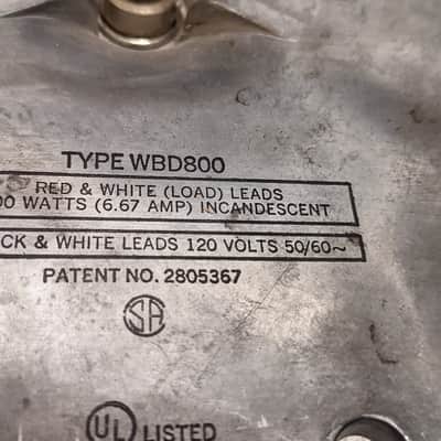 Luxtrol WBD 800 Dimmer / Light Control / Variac, Tested, 800 Watts, 6.67 amps image 5