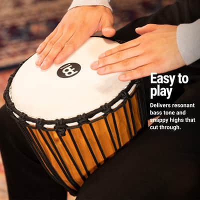 Meinl Percussion HDJ4-M Nile Series Headliner Rope Tuned Djembe, Medium: 10-Inch Diameter image 2