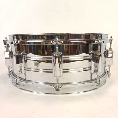 Pearl "Continental" 5.5x14" 10-Lug Steel Shell Snare Drum Vintage 70s +Muffler image 4