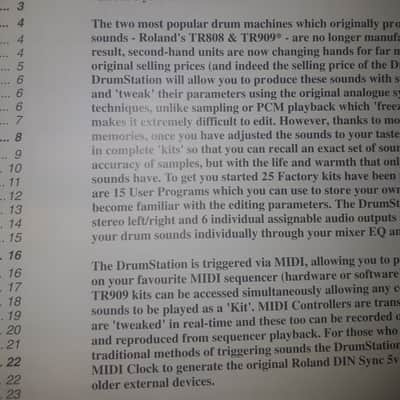 Owner's Manual for Novation Drum Station Rack Drum Synthesizer Module 1996 image 12