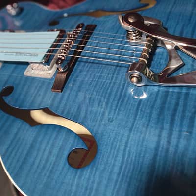 Gretsch G6120SH-HBLU Brian Setzer Hot Rod 2017 2 Tone Harbor Blue image 11