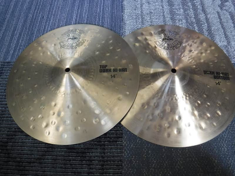 1983 Paiste 14" Sound Creation Dark Hi Hats-Excellent! image 1