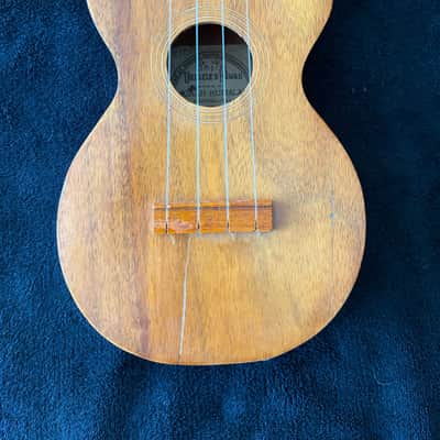 Extremely Rare Jonah Kumalae Hawaiian Solid Koa Soprano Ukulele with Cigar Label image 5