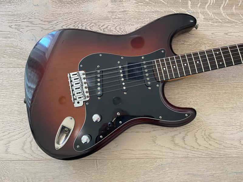 1980s PGM Moon Stratocaster Mahogany Custom Shop Dark Brown