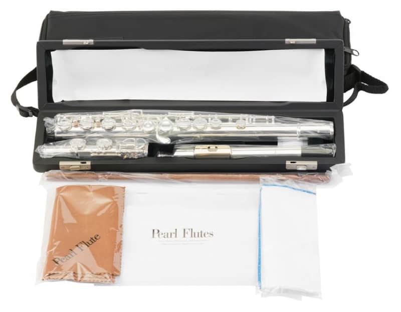 Pearl Flute Quantz 665 Series Offset-G/C-Footjoint/Split-E/Closed Hole/Vigore 3K Gold Lip Gold Lip-Plate, C-Sharp Trill Key, and D-Sharp Roller +CASE | +2-Day | Dealer image 1
