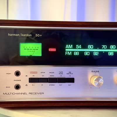 Harman/Kardon 50+ Vintage Multichannel Receiver with Original Wood Case — Serviced, Cleaned, LED Dial Lighting image 6