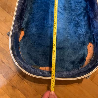 Vintage MIJ Japanese Acoustic guitar dreadnought Case 1970’s 70’s- Salmon Pinw blue interior fits Yamaha FG-180 red label and others image 8