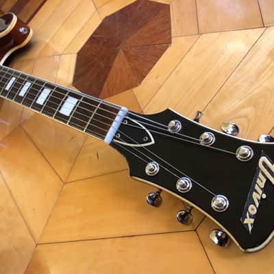 1960s Univox 335 Semi-Hollow Body Vintage 3 Tone Burst Electric Guitar MIJ Padded Case image 11