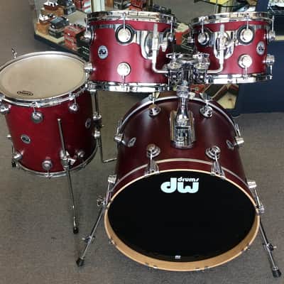 DW Collectrors VLT Satin Cherry Drum Kit 20, 10, 12, 14 (2014) image 7