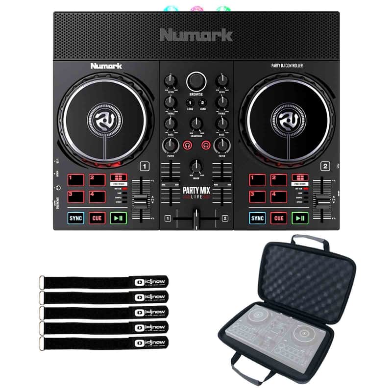 Numark Party Mix Live Built In Light Show & Speakers DJ Controller w Case image 1