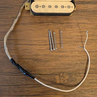 Vintage 1970s Square Tab Feet Dimarzio PAF Humbucker Pickup Cream image 1