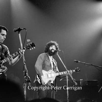 Grateful Dead Jerry Garcia playing his Gibson Custom "Peanut Guitar"  36x24 Concert Photo-1971 image 1