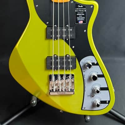 Fender American Ultra II Meteora Bass 4-String Bass Guitar Solar Flare Finish w/ OHSC