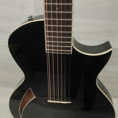 Used LTD TL-12 Acoustic Guitar Black image 4