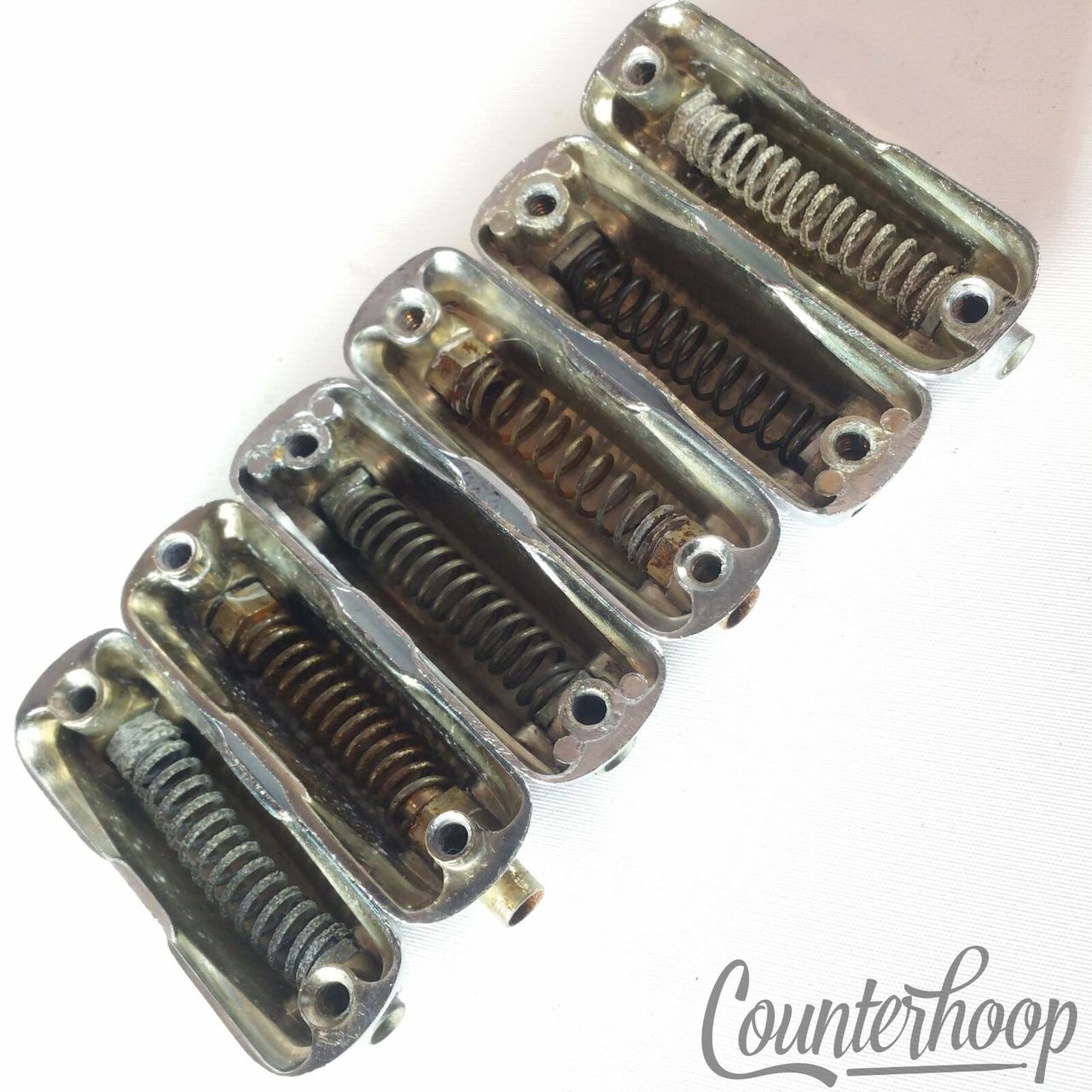 Pearl 6x Snare Drum Lugs Chrome 2 1/4"Sound King Style Vintage 60s-70s Japan — main photograph