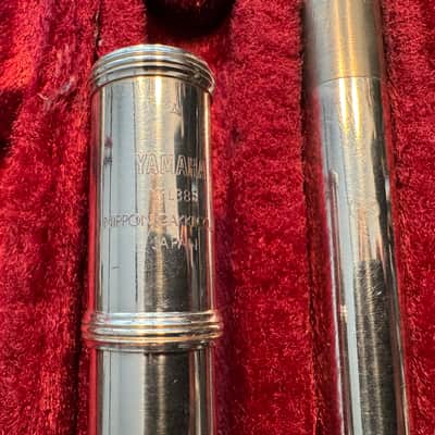 Yamaha YFL-385 Nippon Gakki Open Hole Flute 1990s - Silver image 3