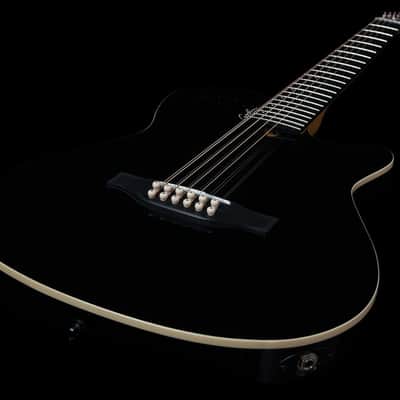 Godin 048588 A12 HG 12-String RH Acoustic Electric Guitar with Gigbag-Black (Demo Unit) image 3