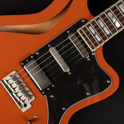 2021 D'Angelico Deluxe Bedford SH LE Tremolo - Rust | Korea Semi-Hollow Limited Edition 34 from 50 Seymour Duncan HSS Pickups | OHSC image 6