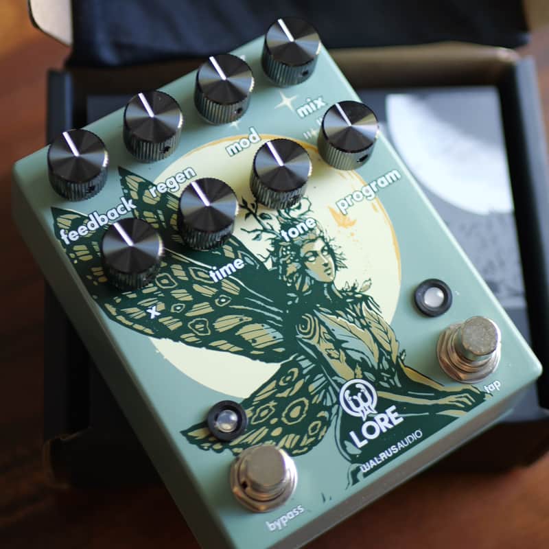Walrus Audio Lore Reverse Soundscape Generator 2022 - Present - Muted Green / Dark Green Fairy image 1