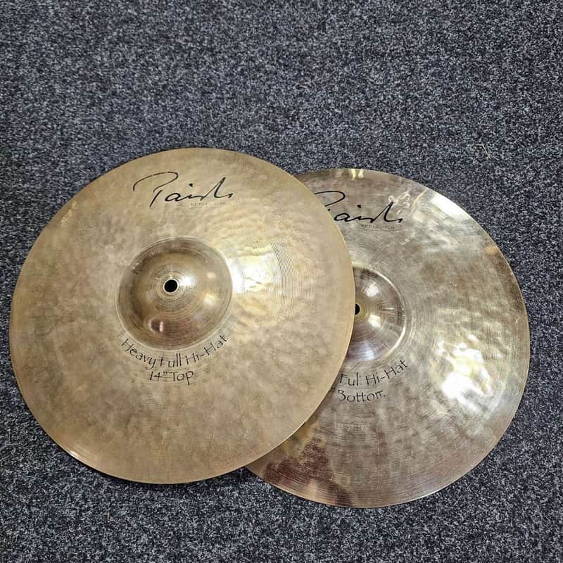 Hi-Hat Cymbals 14" Paiste Signature Reflector Heavy Full USED! RKHHF130626 image 1