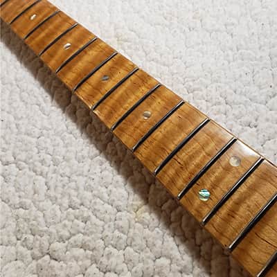 Overstock special on a beautiful USA made Roasted,flame maple neck with flame maple fingerboard. Made for Strat body .#MMS-P1 image 9