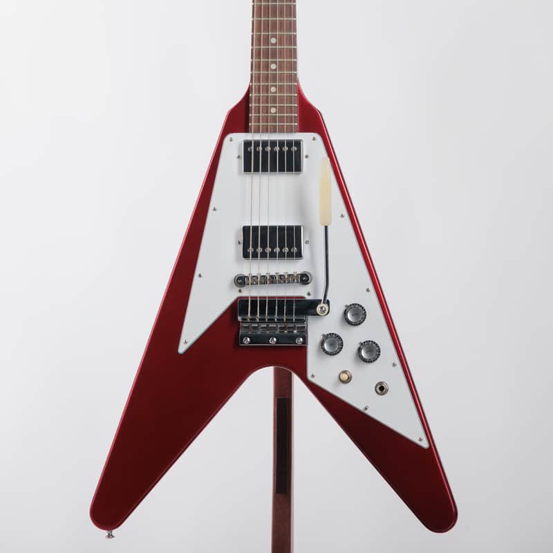 Gibson Custom 1967 Mahogany Flying V Reissue w/ Maestro Vibrola Gloss, Sparkling Burgundy | Demo