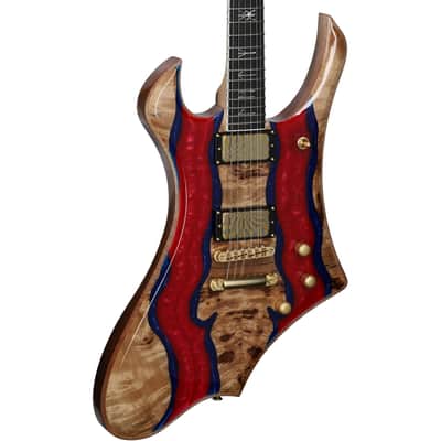 Wylde Audio Goregehn Electric Guitar, Blood River Burl image 1