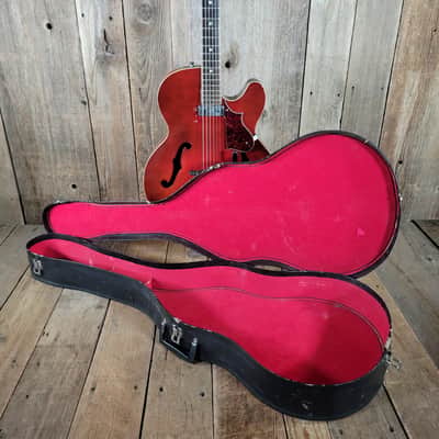 Harmony Rocket H53 1959-1965 with Bigsby with Floating Jazz Pickup - Nickel - Red image 25