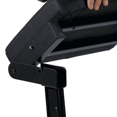 QUIK LOK - BZ7 Professional Quick-Setup Musician Stool - Heavy Duty Steel Performance Chair with 10-Second Fast Folding Frame and Thick Cushioned Seat, Portable Design for Gigging Musicians, Black image 5