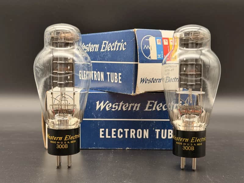 Western Electric 300B 1988 TESTED NOS Matched Pair DHT Vacuum Tube HI FI pair image 1