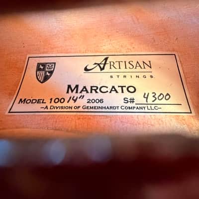 Artisan Strings Marcato Model 100 2006 SN:4300 14" image 2