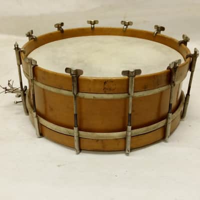 George B. Stone 5x14"1Ply Maple Snare Drum Calf Head Early American 1900s Boston image 9