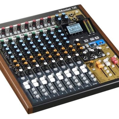 TASCAM Model 12 Multitrack Recorder / Mixer / USB Interface 2020 - Present - Black with Wood Cheeks image 3