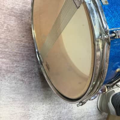 Ludwig 14x5 Pioneer Snare 1970s - Blue Sparkle image 4