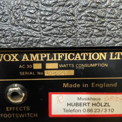Vox AC30 Rose Morris Amp ca. Ende 1980 - Black Tolex image 3