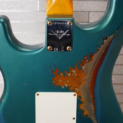 Fender Custom Shop 2025 61' Stratocaster Heavy Relic - Aged Ocean Turqouise over 3-Color Sunburst image 11
