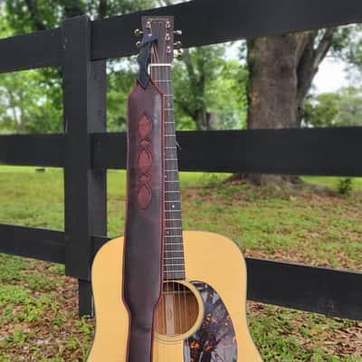 The Swamp Shadow™ Handcrafted Full-Grain Leather Guitar Strap with Genuine Louisiana Alligator image 9
