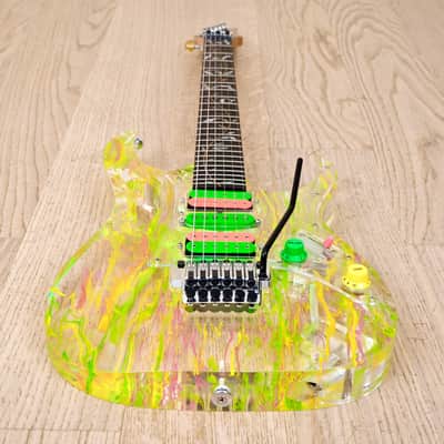 2007 Ibanez JEM 20th Anniversary Steve Vai Signature Acrylic Guitar Near Mint w/ Case & Tags image 12