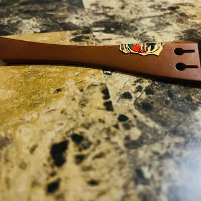 Hill Model Guarneri Crest Boxwood Tailpiece with Gold-Enamel image 6