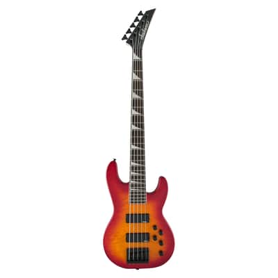 Jackson JS Series Concert Bass JS3VQ, Amaranth Fingerboard, Cherry Burst image 2
