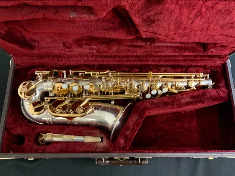 Jupiter JAS-869 Alto Saxophone Silver-plated w/ Gold Lacquer Keys