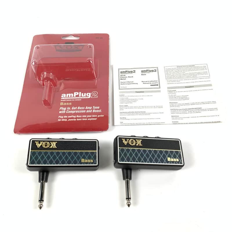 Vox amPlug 2 Bass Battery-Powered Bass Guitar Headphone Amplifier lot of 2 set From Japan image 1