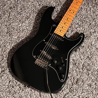 1987 MIJ Charvel by Jackson Model 1A SSS Maple Fretboard Gloss Black image 1