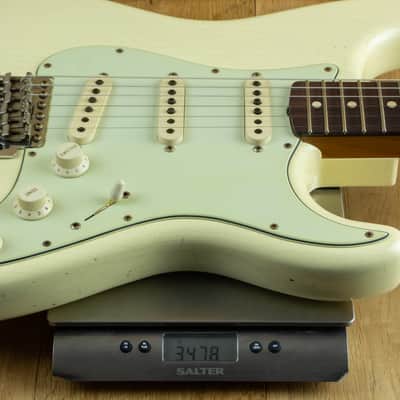 Fender Custom Shop Roasted 62 Strat Journeyman Relic Vintage White CZ552258 image 5