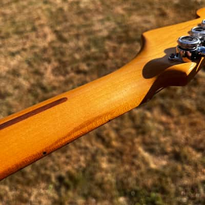 RARE 1987 Fender Japan ST-33M … MEDIUM SCALE LENGTH Stratocaster ... mythical “E-Serial” Era … 24.75" inch Stratocaster = GIBSON feel & Snap)+ Gotoh Magnum Locking Tuners + Fender GIGBAG image 13