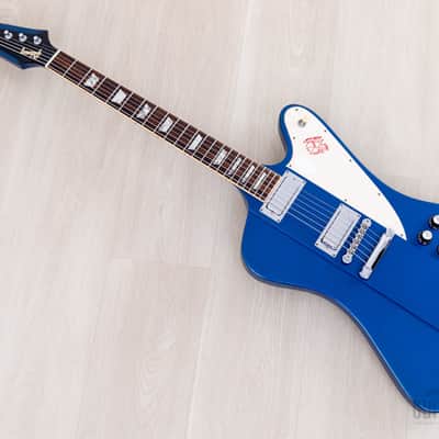 2001 Gibson Limited Edition Firebird V Reverse Body Sapphire Blue w/ Banjo Tuners, Case & Tags, Yamano image 13