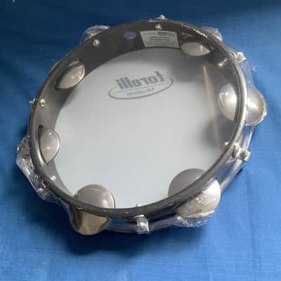 10" Torelli Brazilian Handmade Pandeiro Tambourine Nylon Skin and White Inject Plastic Body image 2