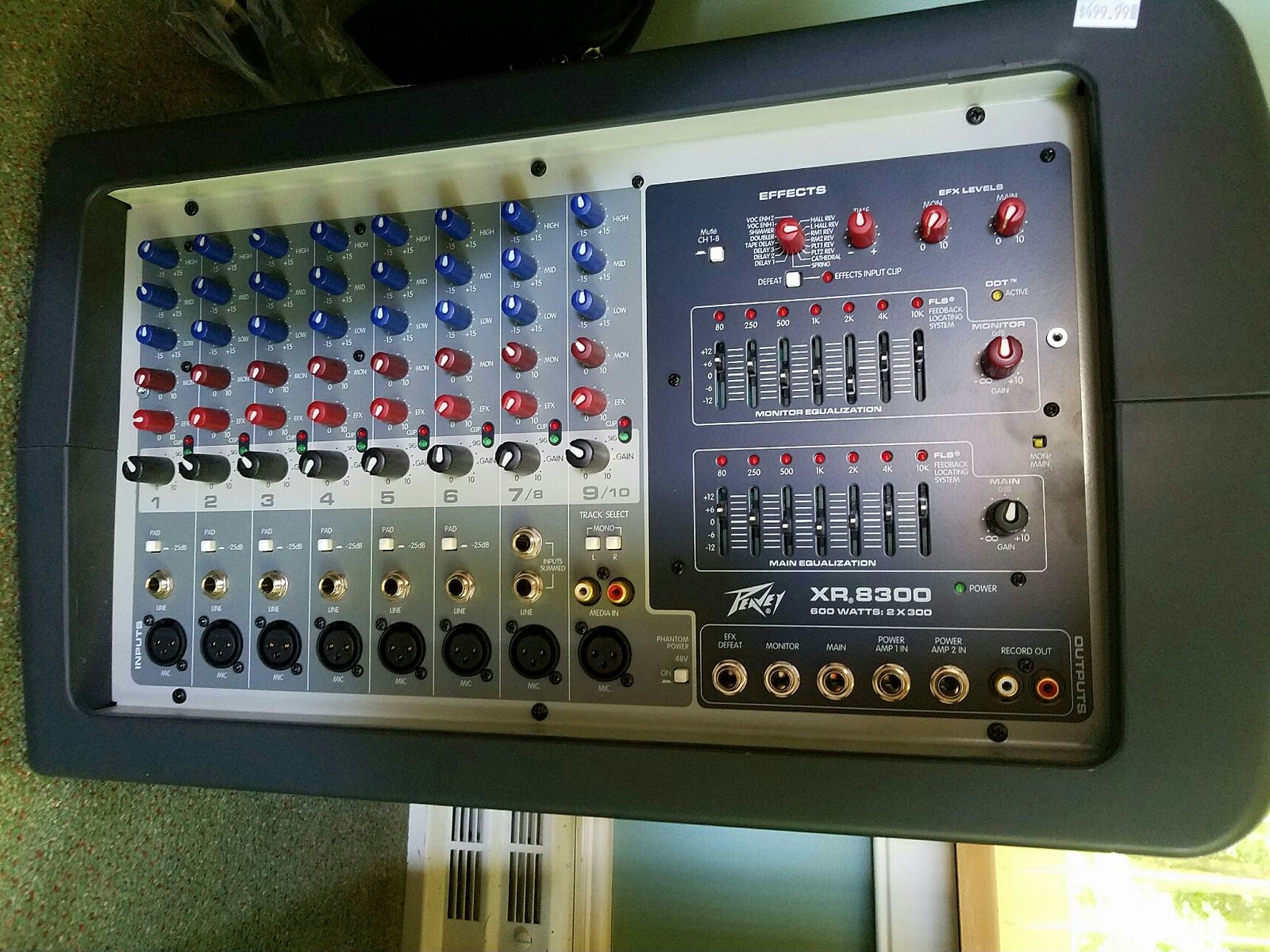 Peavey XR8300 8-Channel 600w Powered Mixer | Reverb
